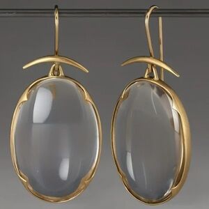 Delicate Oval Moonstone earrings